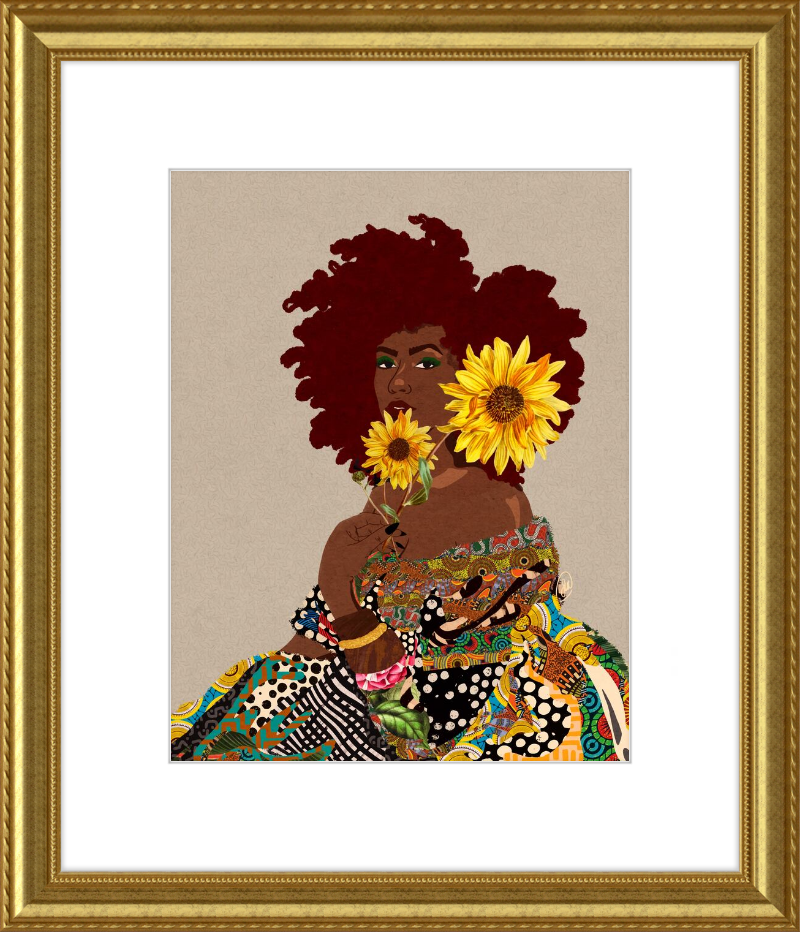 Limited Edition Framed Art Print Quilted Lady