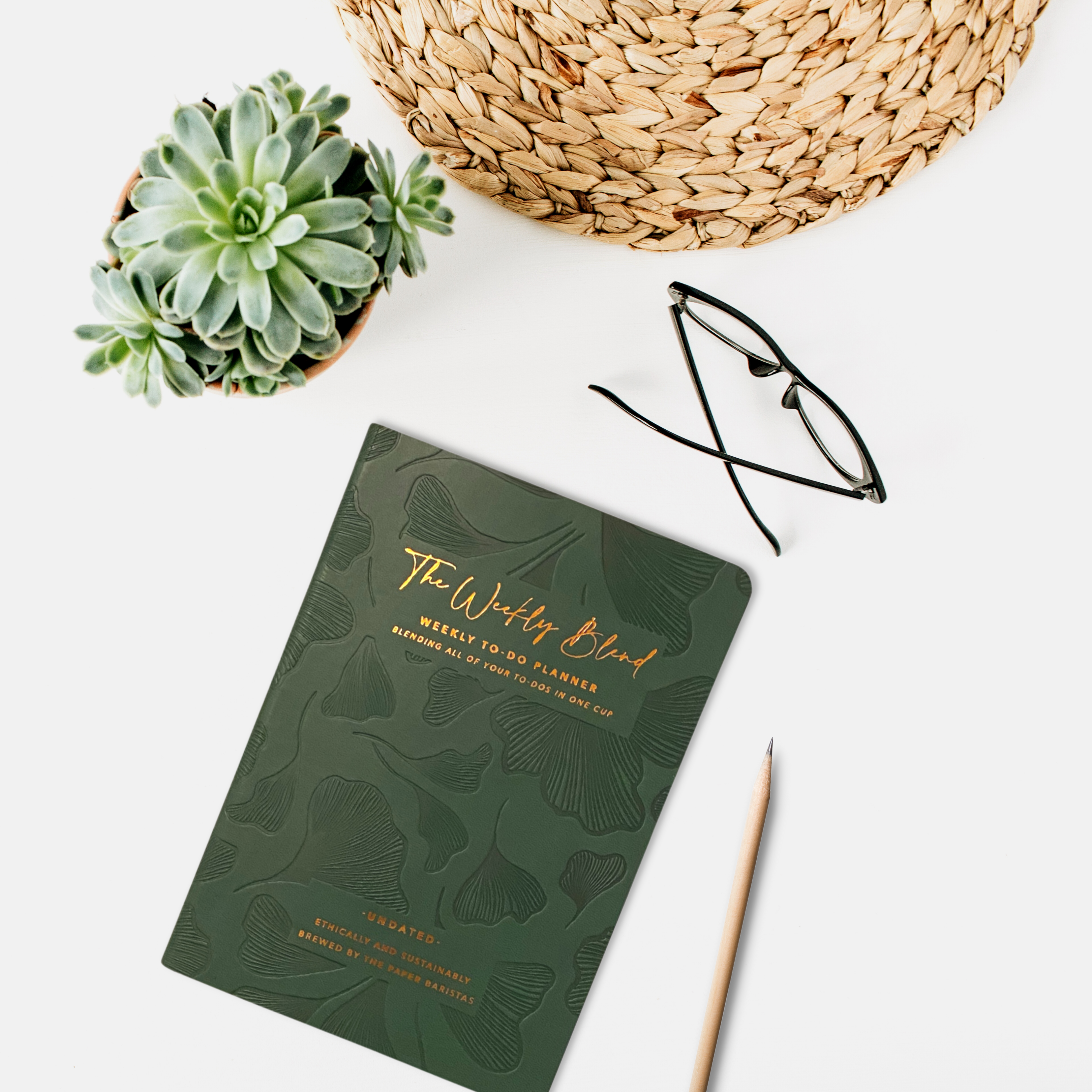 Green weekly planner