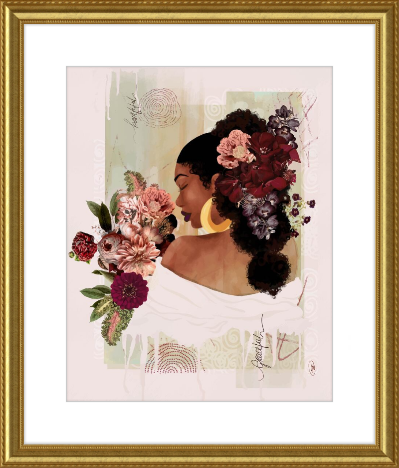 The Smell of Flowers Reminds Me Framed Art Print