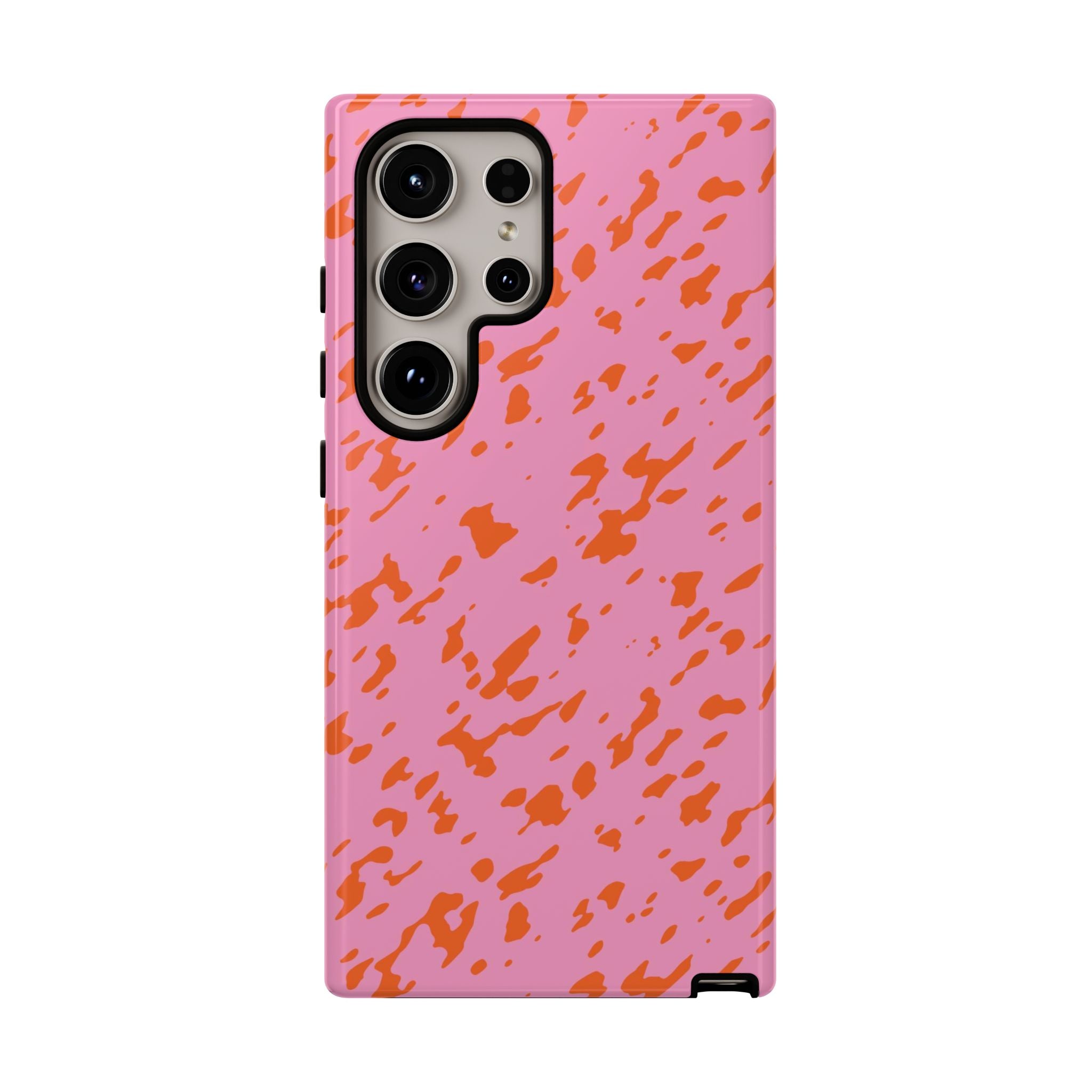 Tangerine Marble Pattern Phone Case - Tough & Trendy