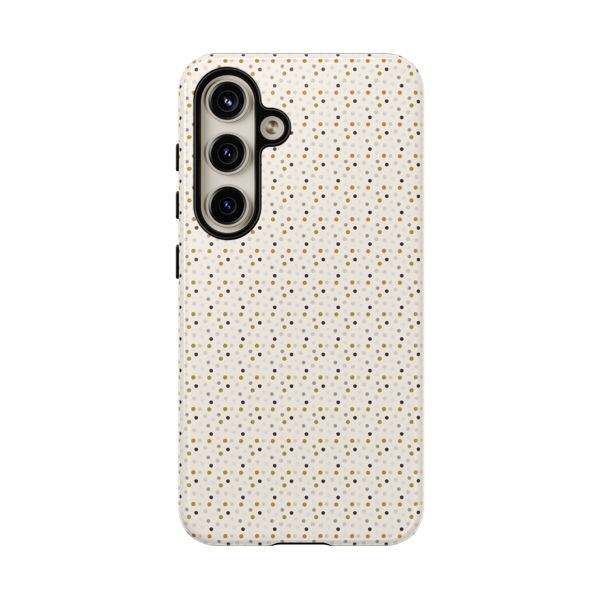 Pretty Gold and Grey Dots Phone Case - Tough & Trendy