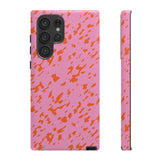 Tangerine Marble Pattern Phone Case - Tough & Trendy