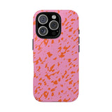 Tangerine Marble Pattern Phone Case - Tough & Trendy