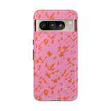 Tangerine Marble Pattern Phone Case - Tough & Trendy