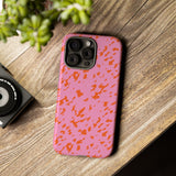 Tangerine Marble Pattern Phone Case - Tough & Trendy