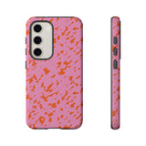 Tangerine Marble Pattern Phone Case - Tough & Trendy