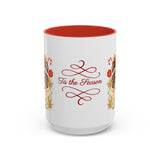 Black Santa Claus Christmas Red Accent Coffee Mug (11, 15oz)