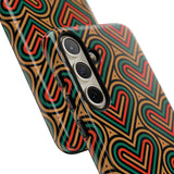 Hearts Beat Pattern Phone Case - Tough & Trendy