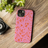 Tangerine Marble Pattern Phone Case - Tough & Trendy