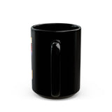 King Colorful Abstract Design Black Mug | Perfect for Coffee Lovers & Art Enthusiasts