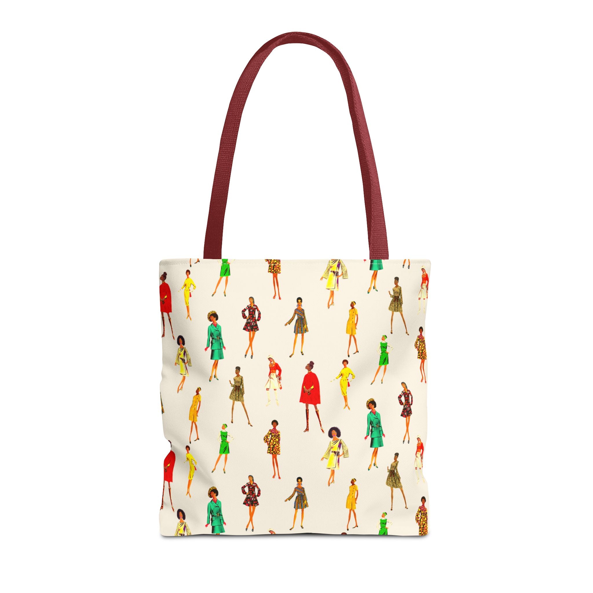 Ivory Vintage Fashion Ladies Print Tote Bag - Stylish & Versatile Carryall