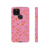 Tangerine Marble Pattern Phone Case - Tough & Trendy