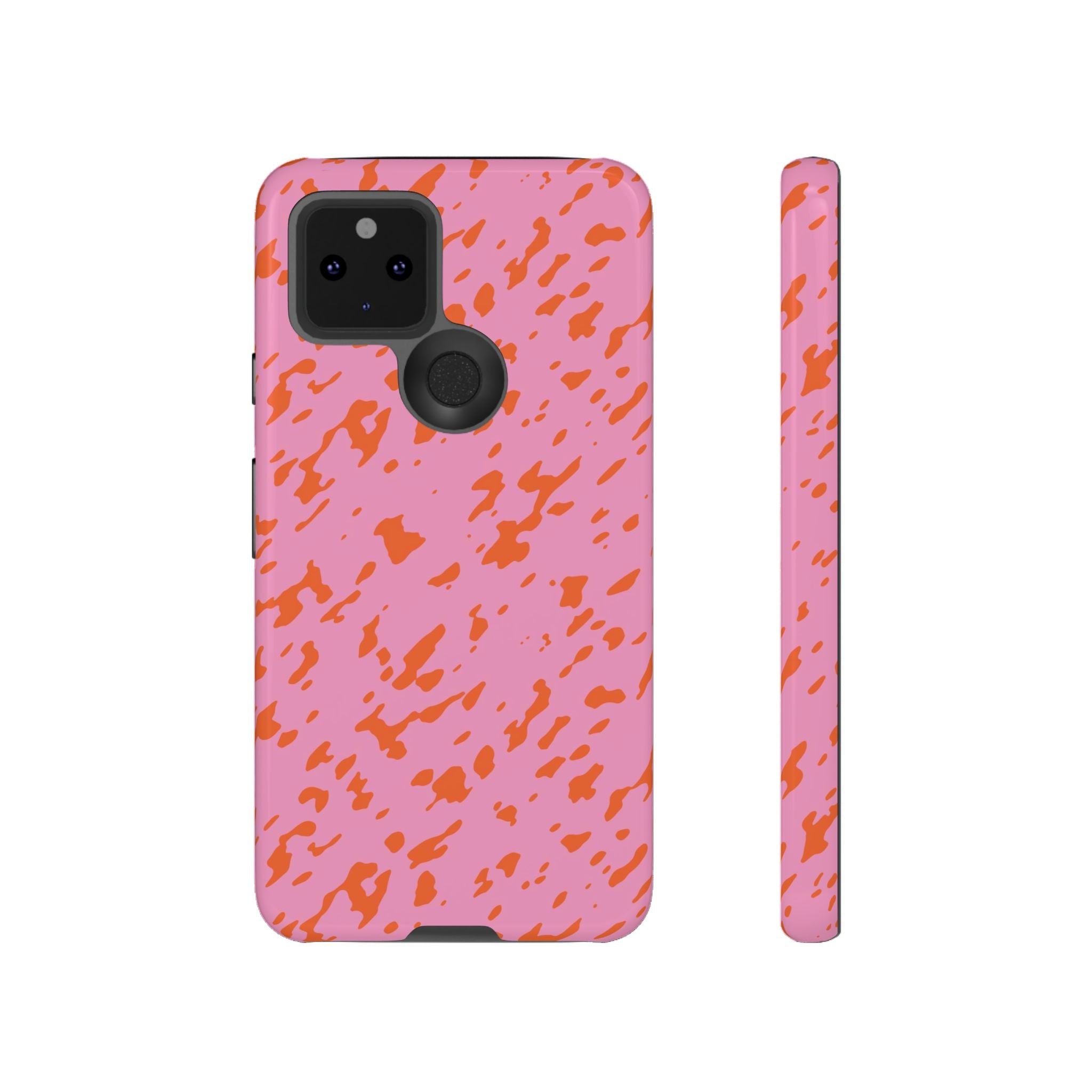 Tangerine Marble Pattern Phone Case - Tough & Trendy