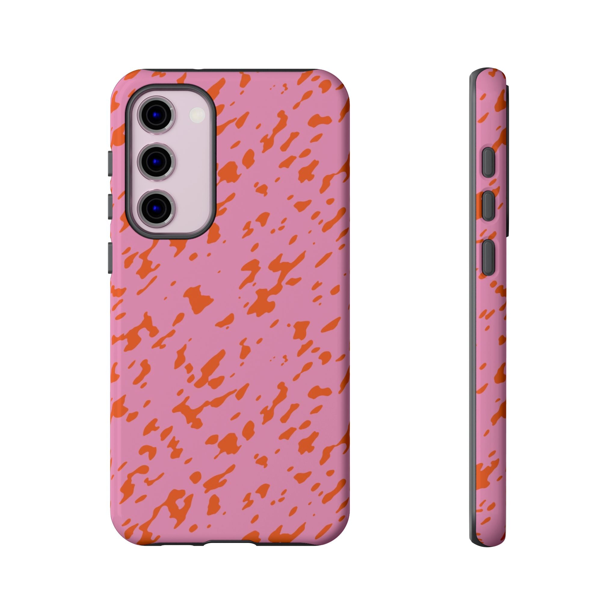 Tangerine Marble Pattern Phone Case - Tough & Trendy