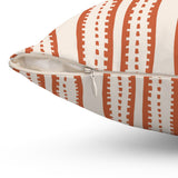 Stripe and Dot Pillow - Spun Polyester Square Cushion