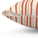 Stripe and Dot Pillow - Spun Polyester Square Cushion