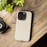 Pretty Gold and Grey Dots Phone Case - Tough & Trendy