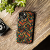 Hearts Beat Pattern Phone Case - Tough & Trendy