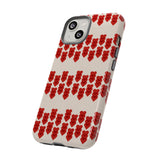 Hearts Aligned Pattern Phone Case - Tough & Trendy