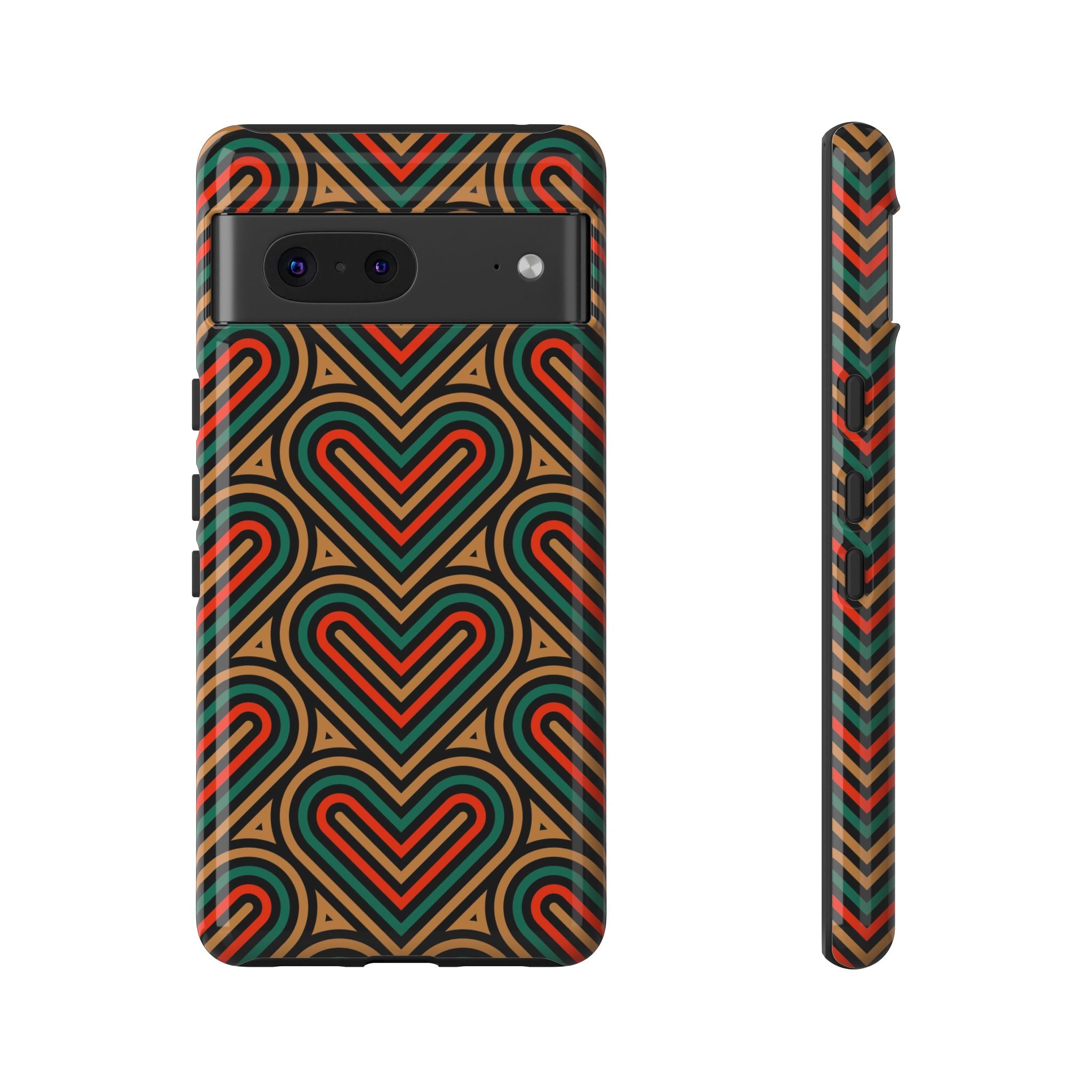 Stylish Heart Pattern Phone Case - Tough & Trendy