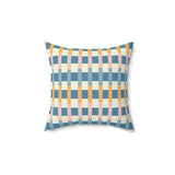 Ocean Blue Candy Stripe Pillow - Spun Polyester Square Cushion