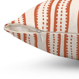 Stripe and Dot Pillow - Spun Polyester Square Cushion