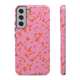 Tangerine Marble Pattern Phone Case - Tough & Trendy