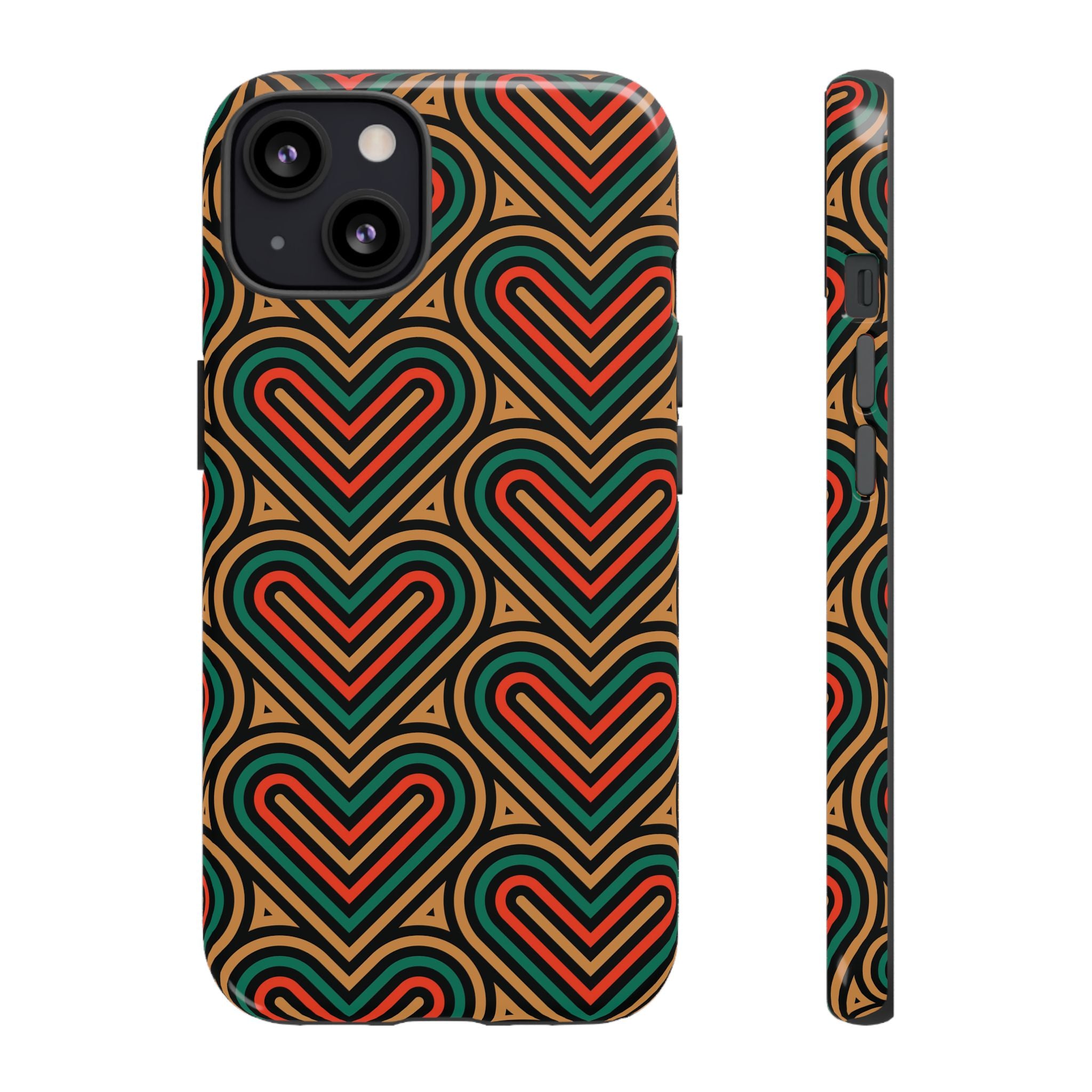 Hearts Beat Pattern Phone Case - Tough & Trendy