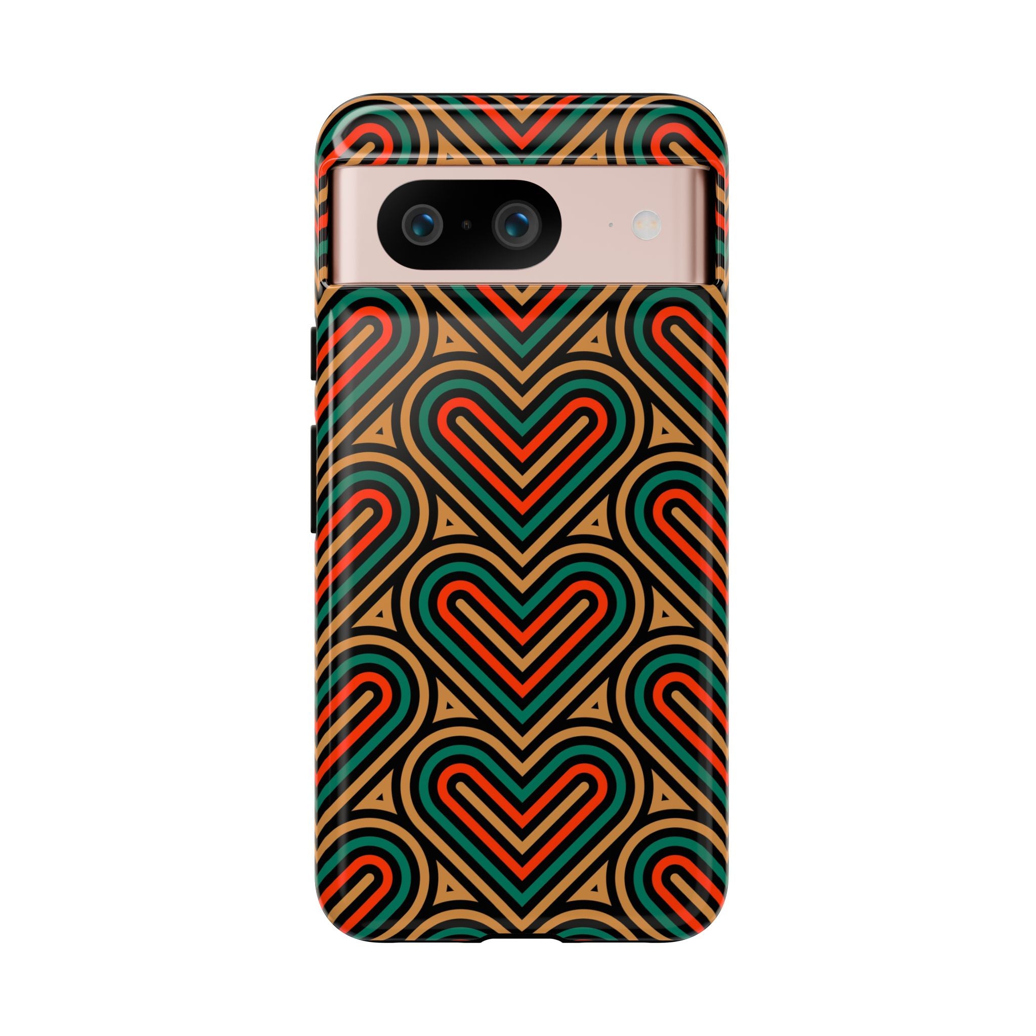 Stylish Heart Pattern Phone Case - Tough & Trendy