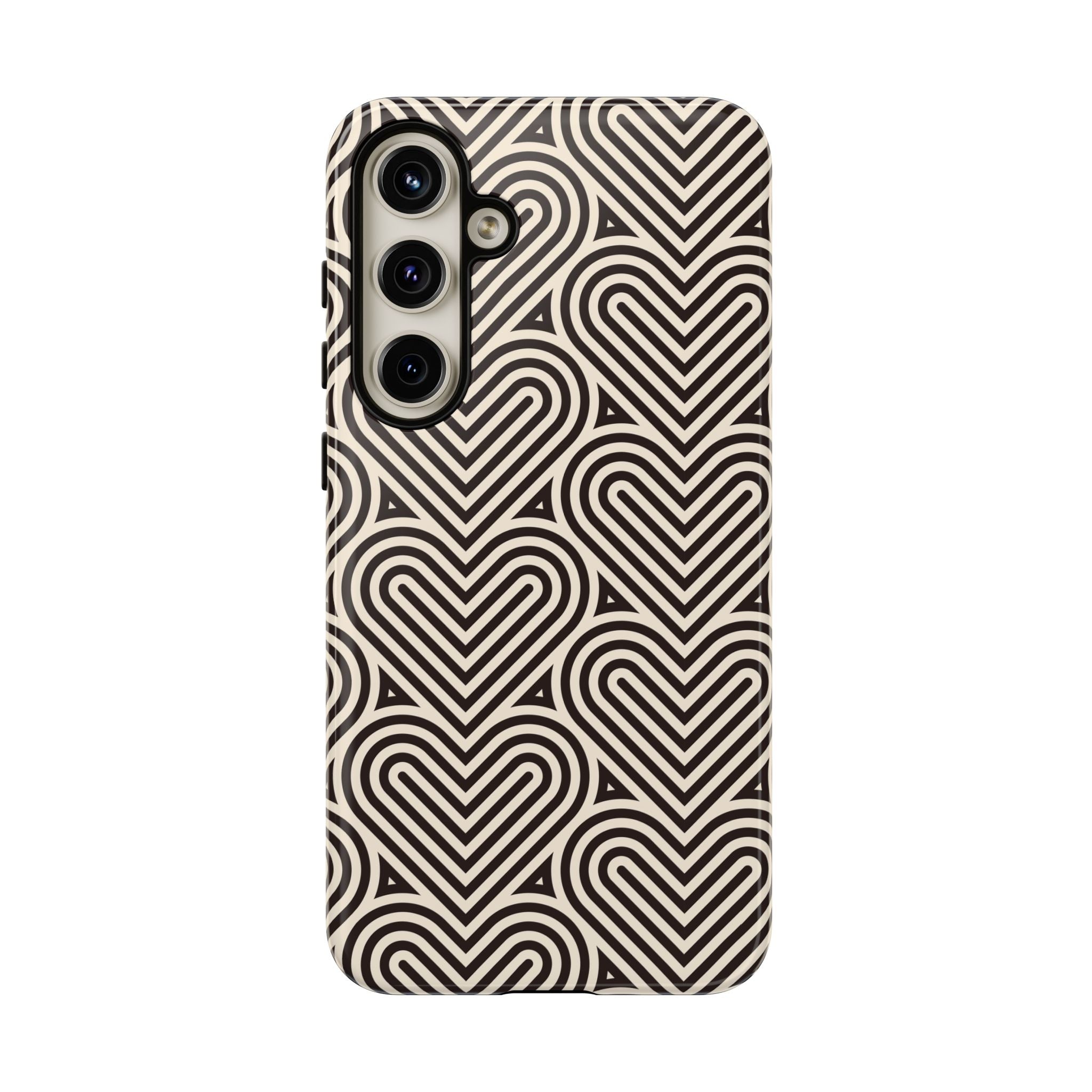 Hearts Beat Pattern Phone Case - Tough & Trendy