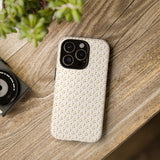 Pretty Gold and Grey Dots Phone Case - Tough & Trendy