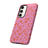 Tangerine Marble Pattern Phone Case - Tough & Trendy