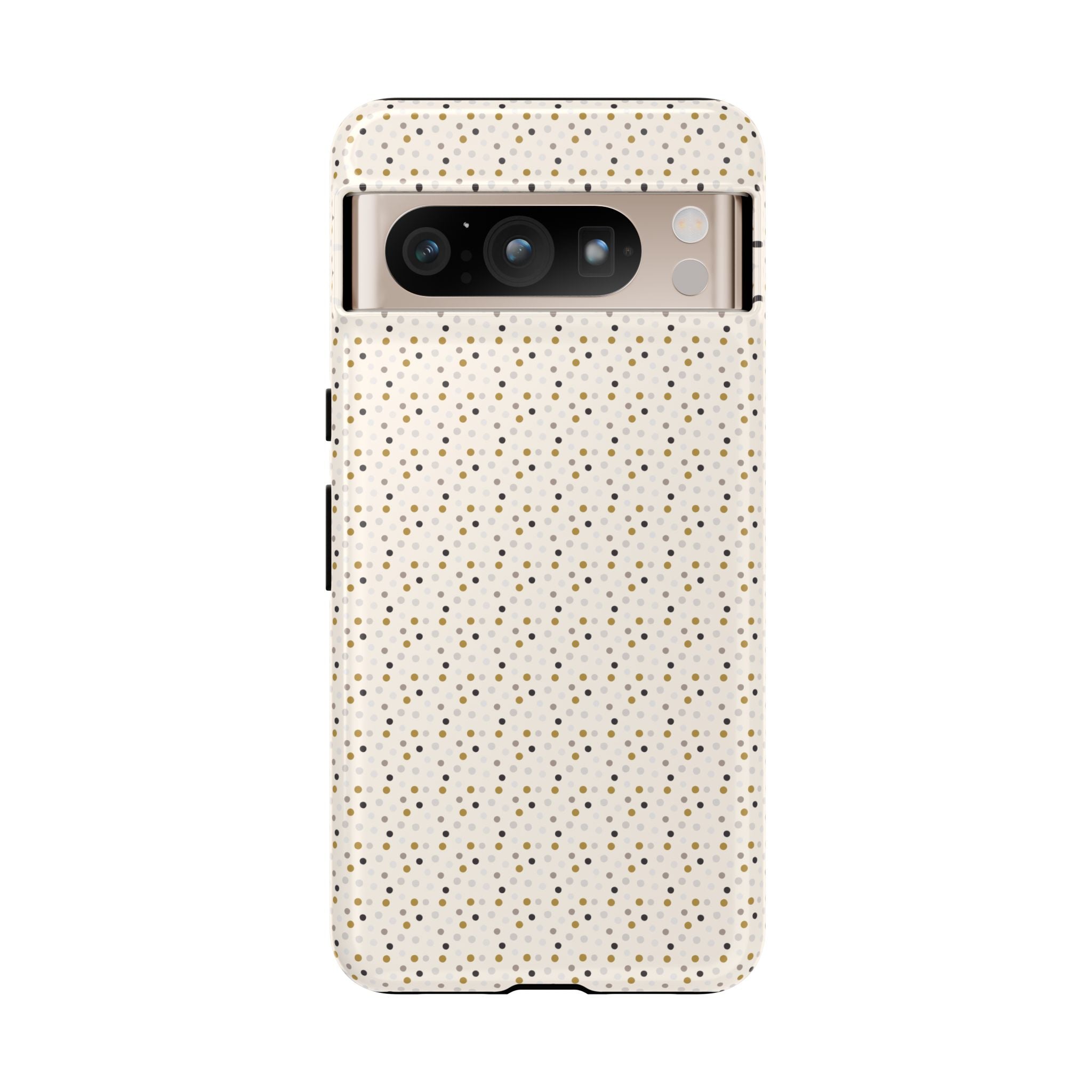 Pretty Gold and Grey Dots Phone Case - Tough & Trendy