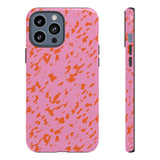 Tangerine Marble Pattern Phone Case - Tough & Trendy