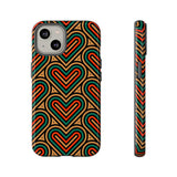 Stylish Heart Pattern Phone Case - Tough & Trendy