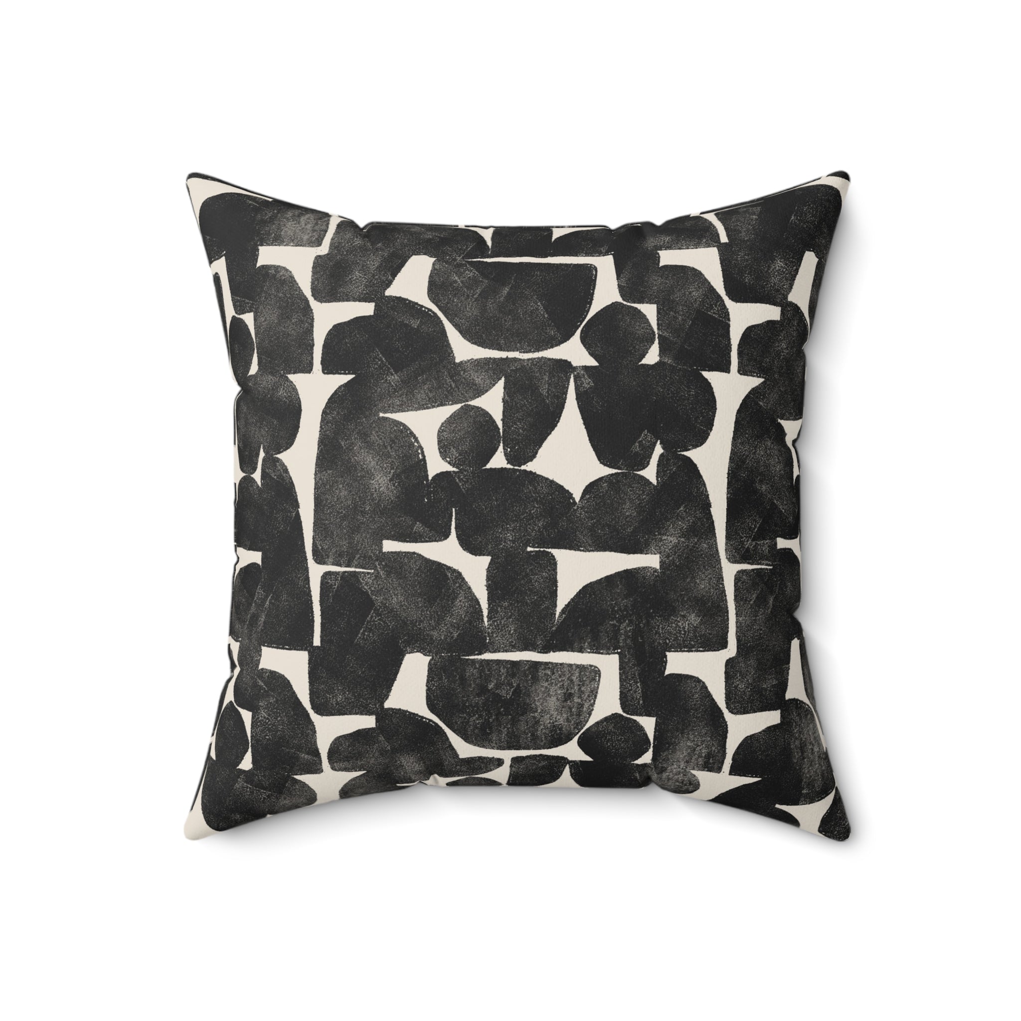 Modern Abstract Spun Polyester Square Pillow - Stylish Home Decor Accent