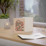 Pie Eating Christmas Eggnog Holiday Greeting Cards Set - 1, 10, 30 Pieces - Perfect for Celebrations