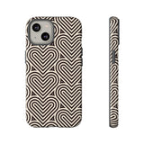 Hearts Beat Pattern Phone Case - Tough & Trendy