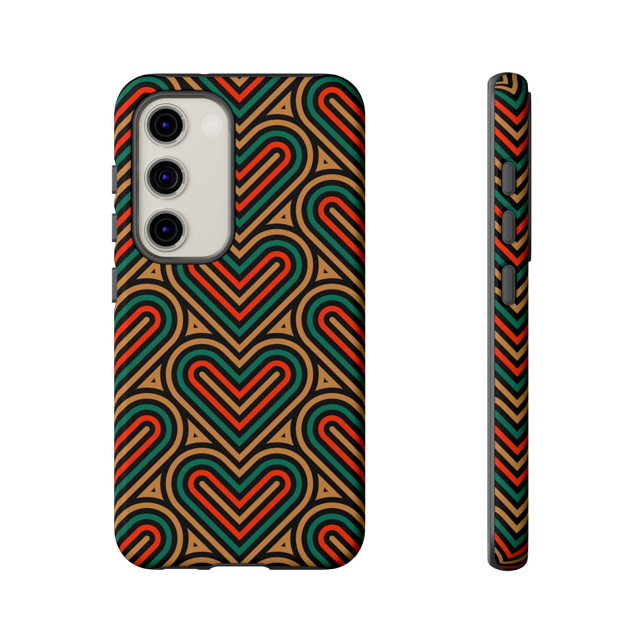 Stylish Heart Pattern Phone Case - Tough & Trendy