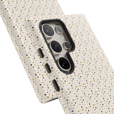 Pretty Gold and Grey Dots Phone Case - Tough & Trendy