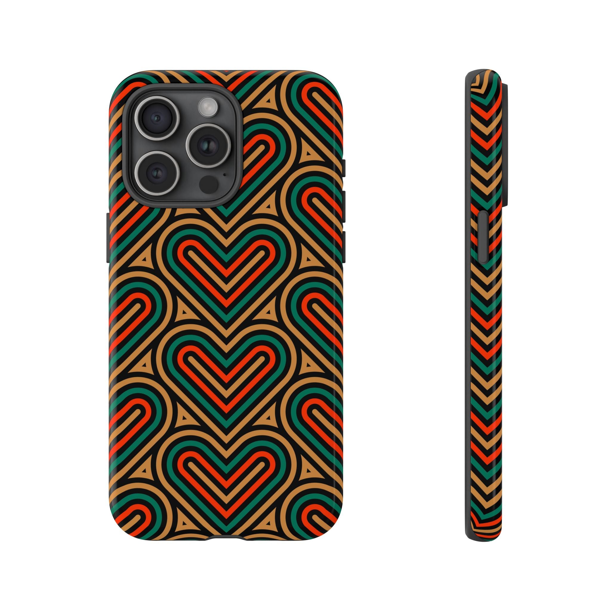 Stylish Heart Pattern Phone Case - Tough & Trendy