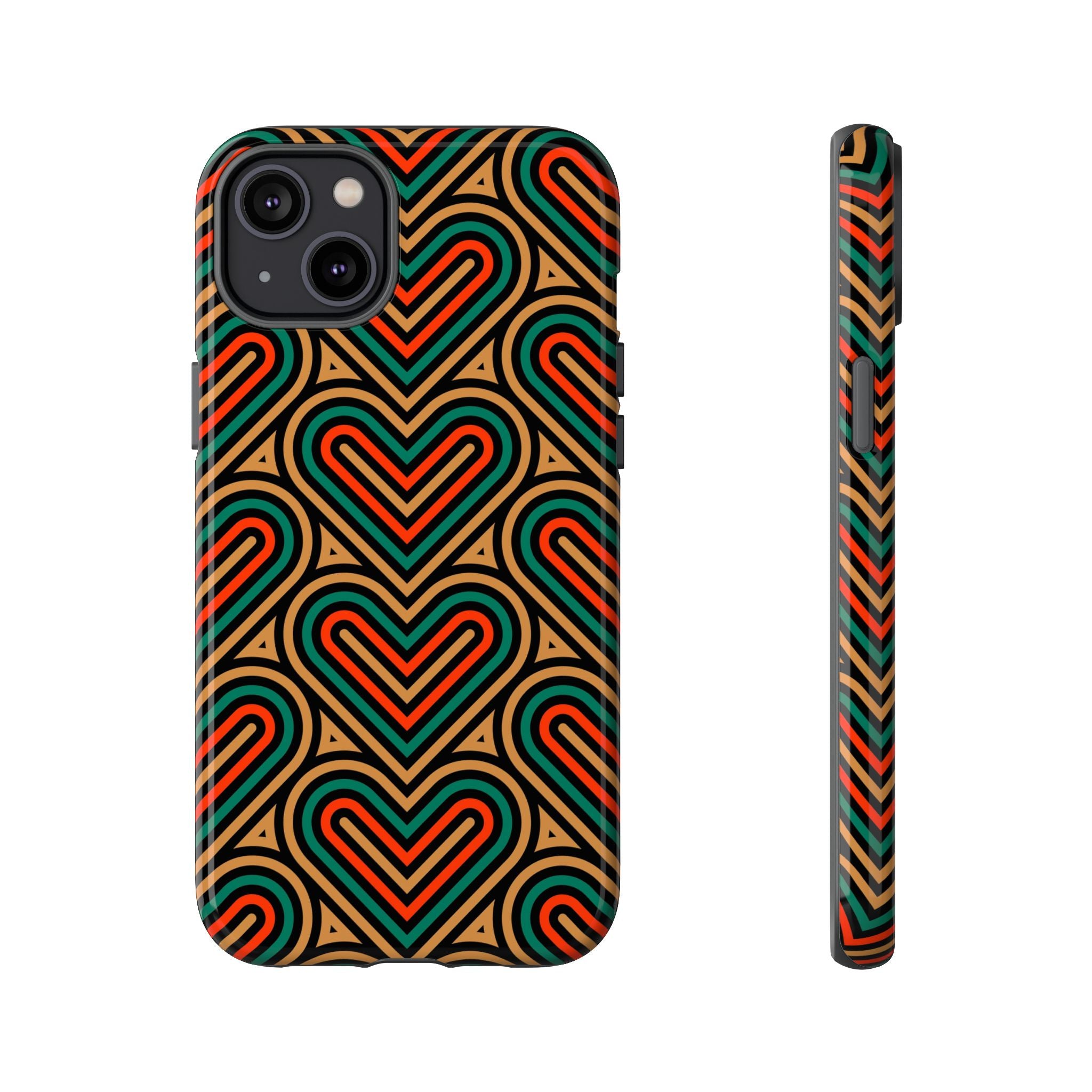 Stylish Heart Pattern Phone Case - Tough & Trendy