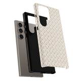 Pretty Gold and Grey Dots Phone Case - Tough & Trendy