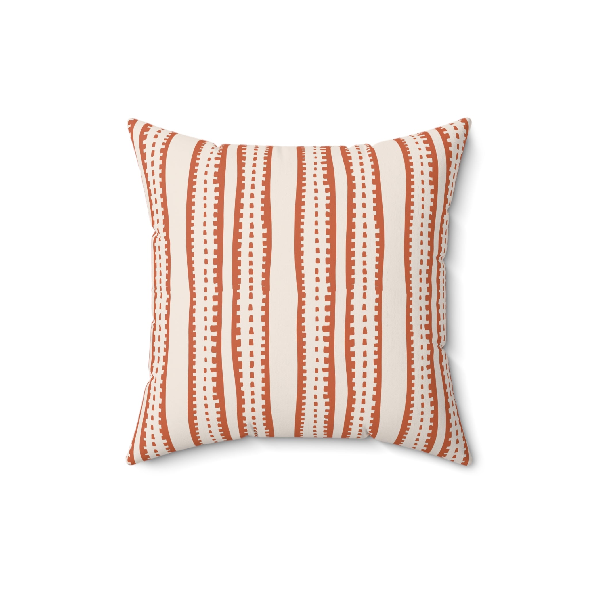 Stripe and Dot Pillow - Spun Polyester Square Cushion