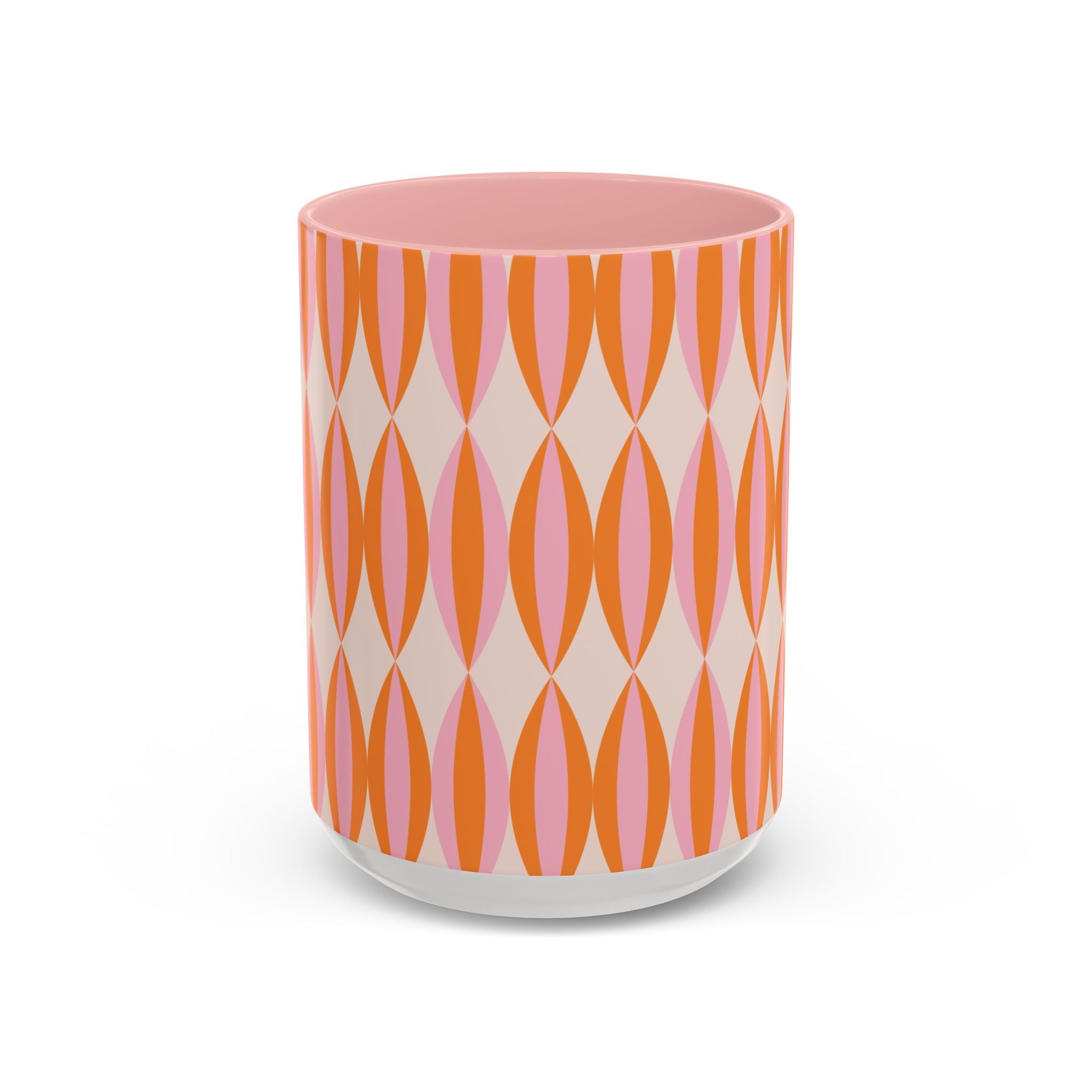 Retro Pink and Orange Accent Coffee Mug (11, 15oz)