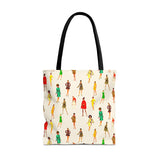 Ivory Vintage Fashion Ladies Print Tote Bag - Stylish & Versatile Carryall