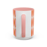 Retro Pink and Orange Accent Coffee Mug (11, 15oz)