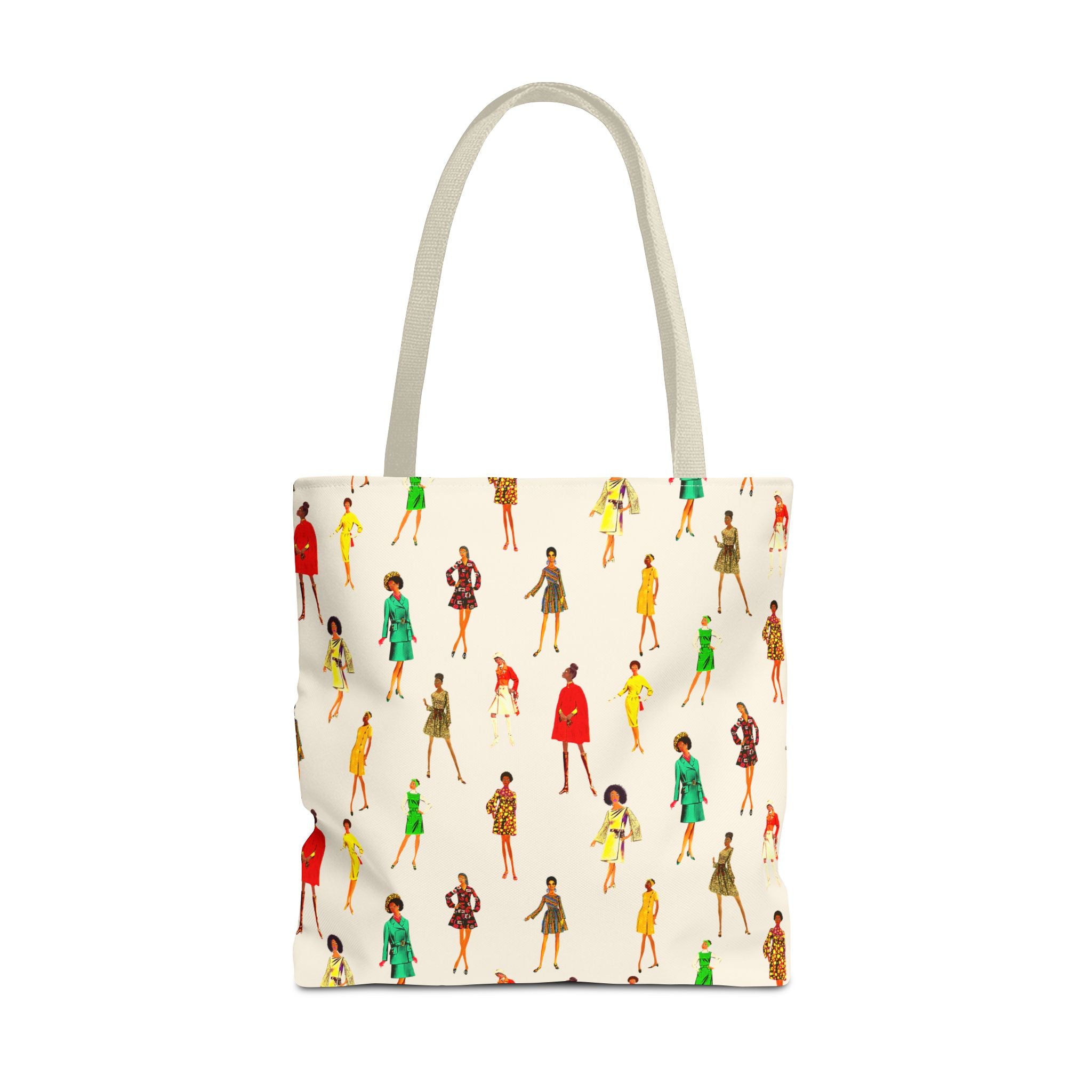 Ivory Vintage Fashion Ladies Print Tote Bag - Stylish & Versatile Carryall