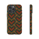 Hearts Beat Pattern Phone Case - Tough & Trendy