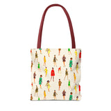 Ivory Vintage Fashion Ladies Print Tote Bag - Stylish & Versatile Carryall